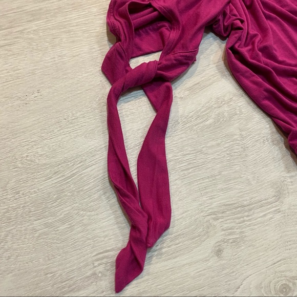 Free People Hot Pink Magenta Long Sleeve Top M - Picture 5 of 8